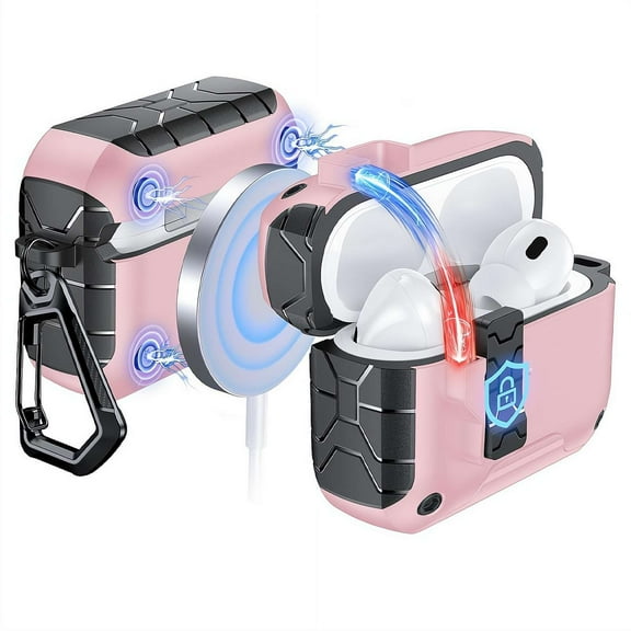 Earphone Case for AirPods Pro 3, Drop Shock Absorption Cover with Lock