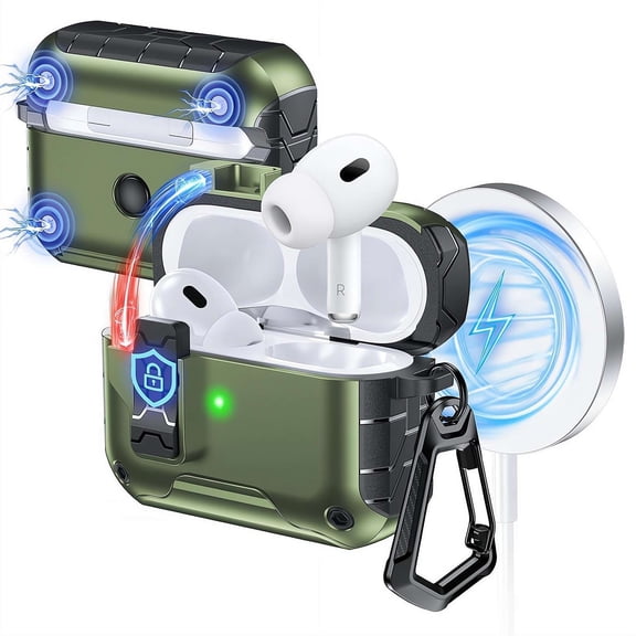 Earphone Case for AirPods Pro 3, Drop Shock Absorption Cover with Lock