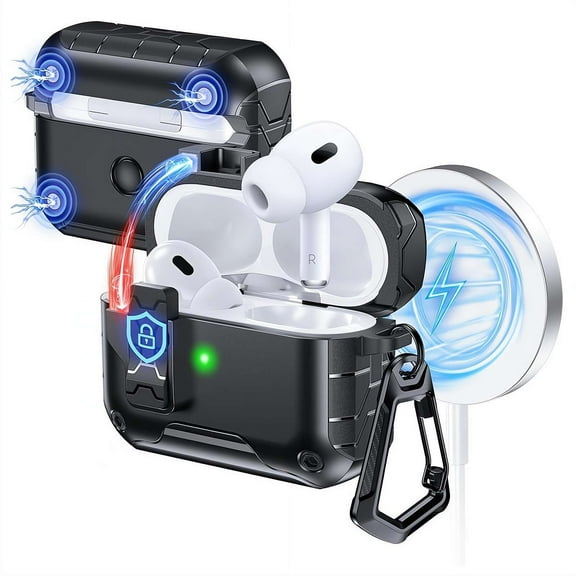 Earphone Case for AirPods Pro 3, Drop Shock Absorption Cover with Lock