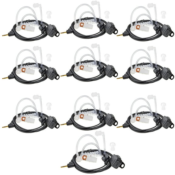 Earphone/Earpiece with PTT Microphone for Motorola Talkabout T801 T465 Two-Way Radios