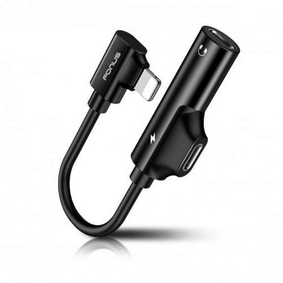 Earphone Headphone Adapter for iPhone 14/14 Pro/Pro Max/13/13 Pro/Pro Max/12 Pro/Pro Max/Pro Plus/Max Mini - Jack Charger Port Splitter Mic Support Hands-free Headset Adaptor R7E