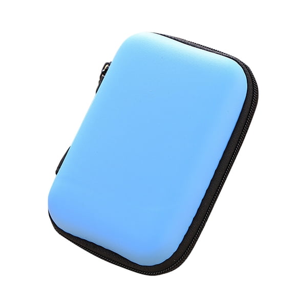 Earphone Storage Case with Hard Shell - Zippered Pouch Box for USB Cable Charging Cord Earbuds Wired Earphones Jewelry Coin and Small Gadgets Travel Organizer Bag