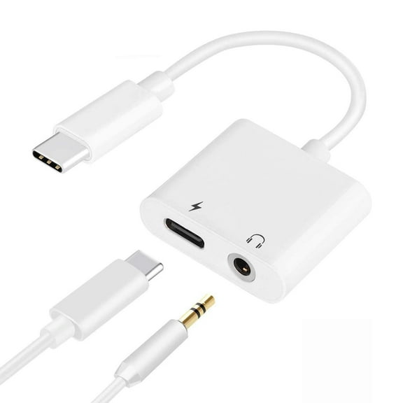 Earphone USB-C Headphone Adapter for Google Pixel 9/Pro/XL - 3.5mm Jack Type-C Charger Port Splitter Mic Support Hands-free for Pixel 9/Pro/XL