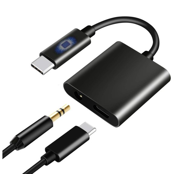 Earphone USB-C Headphone Adapter for LG Wing Phone - 3.5mm Jack Charger Port Splitter Mic Support Hands-free Type-C V1A Compatible With LG Wing