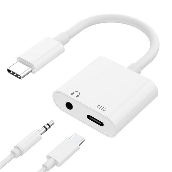 Earphone USB-C Headphone Adapter for Samsung Galaxy A55 5G/A35 5G/A25 5G - 3.5mm Jack Type-C Charger Port Splitter Mic Support Hands-free