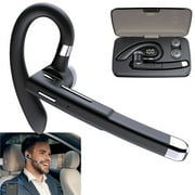 Bluetooth Headphone Wireless Bluetooth 5.0 Earphones Noise Canceling Headset with Battery Display Charging Case & Built-in Mic for Business Office Driving