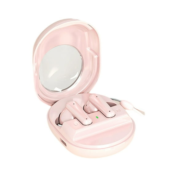 Earphone wireless, Hwkond Bluetooth Headphones 5.2 Wireless Earbuds Breathing Lamp Noise Reduction Bass IPX5 Waterproofs Sports Earphones Microphone Stereo Headset, Pink, Up To 60% Off