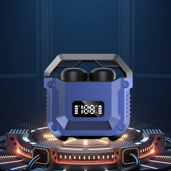 Earphone wireless, Hwkond Bluetooth Sports Headphones Wireless Earbuds Bluetooth In Ear Light-Weight Headphones Built-in Microphone Immersive Premium Sound With Charging Case, Blue, Up To 60% Off