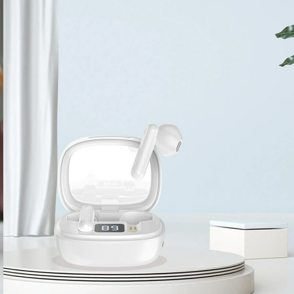 Earphone wireless, Hwkond Wireless Earbuds Bluetooth 5.3 In Ear Light-Weight Headphones Built-in Microphone IPX4 Immersive Premium Sound Headset With Charging Case, White, Up To 60% Off