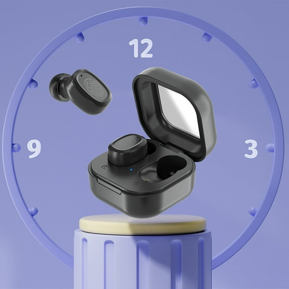 Earphone wireless, maho Wireless Earbuds Mini Ear Buds Bluetooth Headphones 5.3 Light-Weight Earphones With Microphone, Black, Up To 60% Off