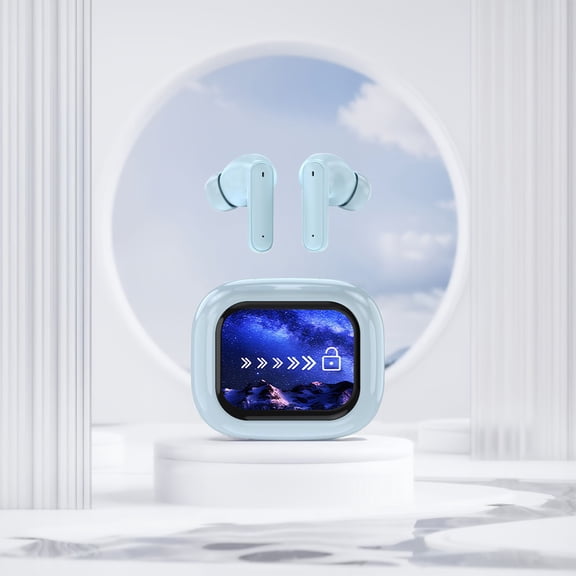 Earphones Bluetooth, Touchs Screen Bluetooth Headset Touchs Control Wireless Bluetooth 5.4 Headphones Touchs Screen Bluetooth Sport Wireless Bluetooth Headpho Earphones Noise Cancellation