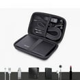 thumbnail image 1 of Earphones Case Pouch Earbuds Carrying Case Black Headphone Case Portable Travel Cases for Earphones Headset Charger Cable USB Keys with Durable Exterior,Soft Cloth Inner, 1 of 6