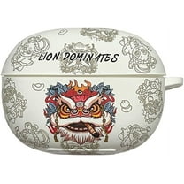 Earphones Case for Redmi Buds 6 Pro,Cartoon Pattern Anti-Drop Earphone Protective Cover with Hook,Soft Shell for Men Boys (White)