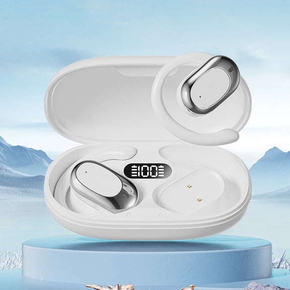 Earphones Earbuds, Hanging Ear True Wireless Double Microphone Noise Reduction Surround Sound 5.4 Bluetooth Openear Earphones Intelligent Translation Earphones Earbuds for Kids