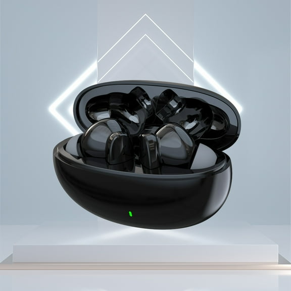 Earphones for Kids, Hwkond Wireless Headset, Bluetooth 5.3 Headset With Wireless Charging Case, Extra Long Playing Time, Built-in Microphone Sports Headset, Black, Up to 60% Off