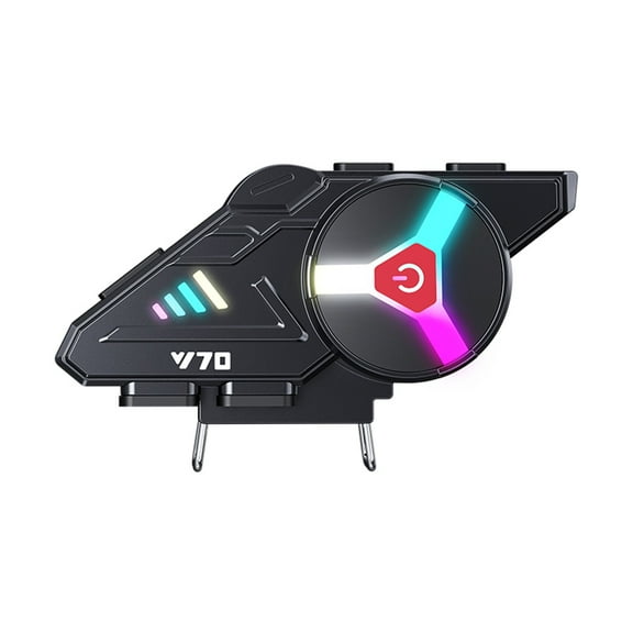 Earphones Wireless Bluetooth 5.3 RGB Cool Lighting Intelligent Voice Noise Reduction Motorcycle Helmet Bluetooth Earphones Motorcycle Headset Black