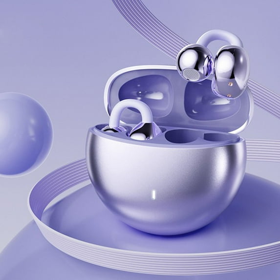 Earphones Wireless Bluetooth, Hanging Ear Type Large Capacity Built-in Battery Low Latency For Type-C Fast Charging Sports Bluetooth Open Ear Headphones Earphones Noise Cancellation