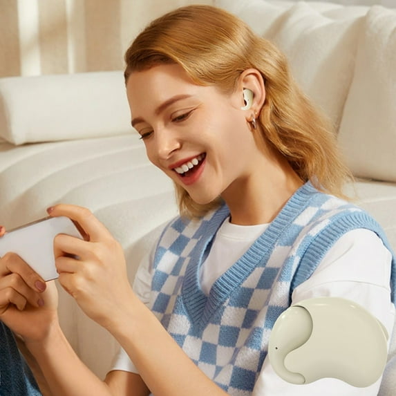 Earphones Wireless Bluetooth, Wireless Bluetooth Earphones Small Semi In Ear Low Latency High Battery Semi In Ear 5.4 Bluetooth Earbuds Earphones Bluetooth Headphones Noise Cancelling