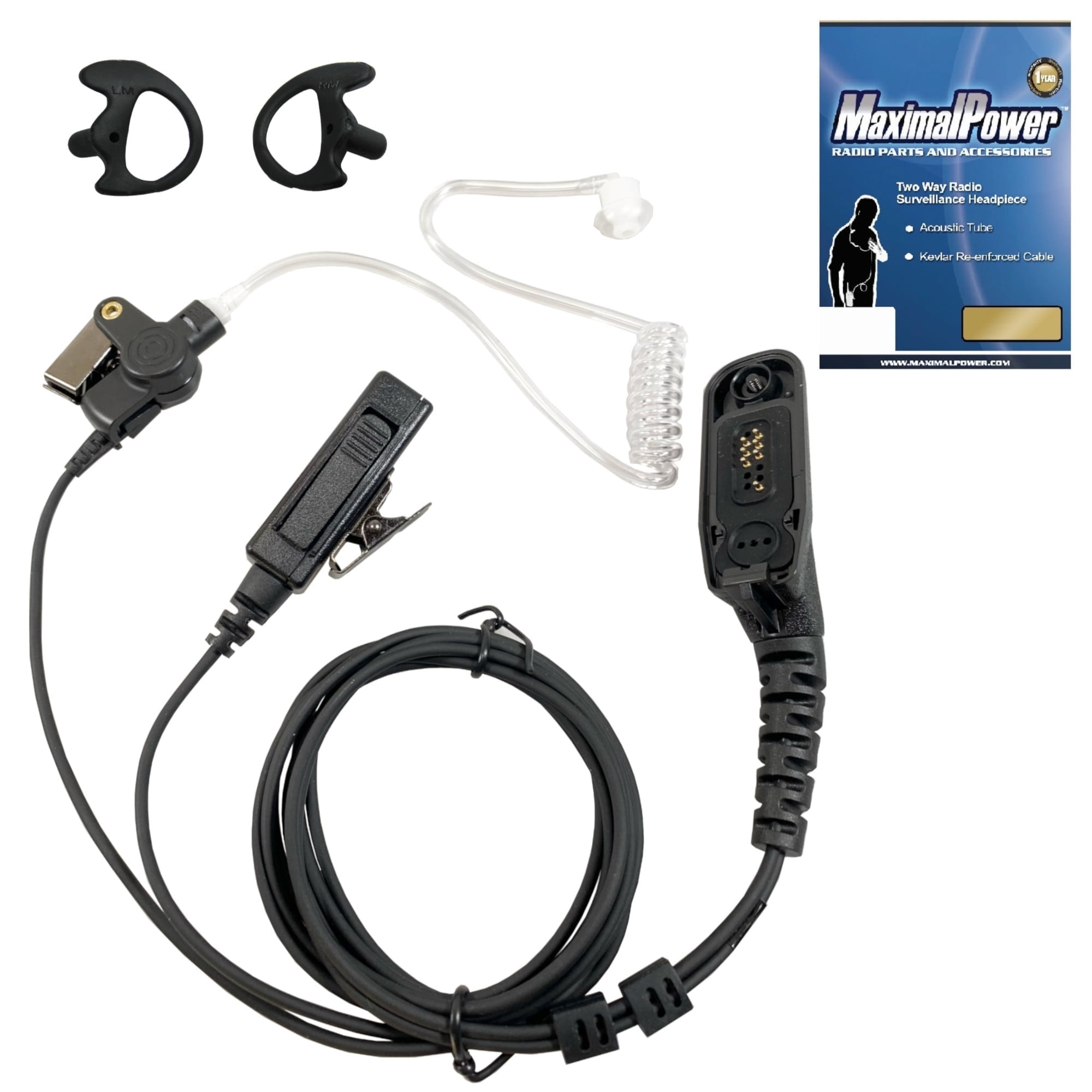 Earpiece and Microphone Mic Headset for Motorola XPR 6350 XPR 6550