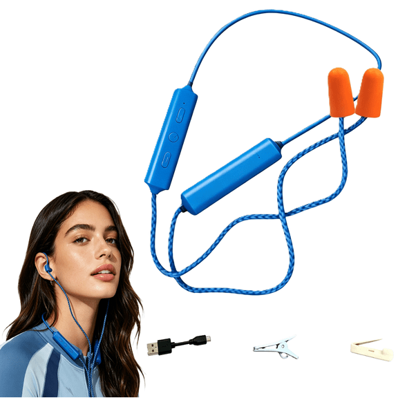 Earplugs for Work, Noise Suppression Ear Plugs Earphone, Headphones with Mic and Controls for Running, Working, Construction Sites, Noisy Places(RL Blue)
