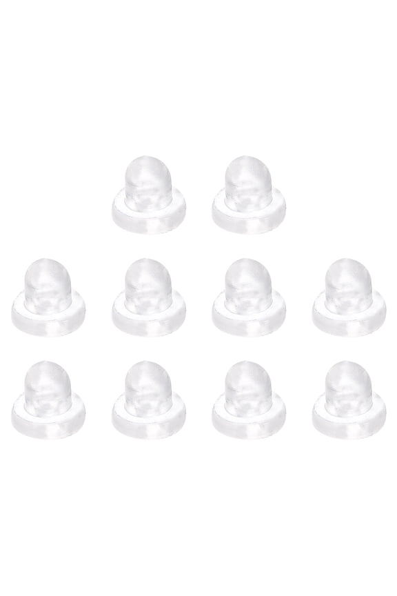 Earring Backs, 100pack Silicone Earring Backs for Studs, Soft Earring Backs for Fish Hook Earring Hoops (Clear,6mm)