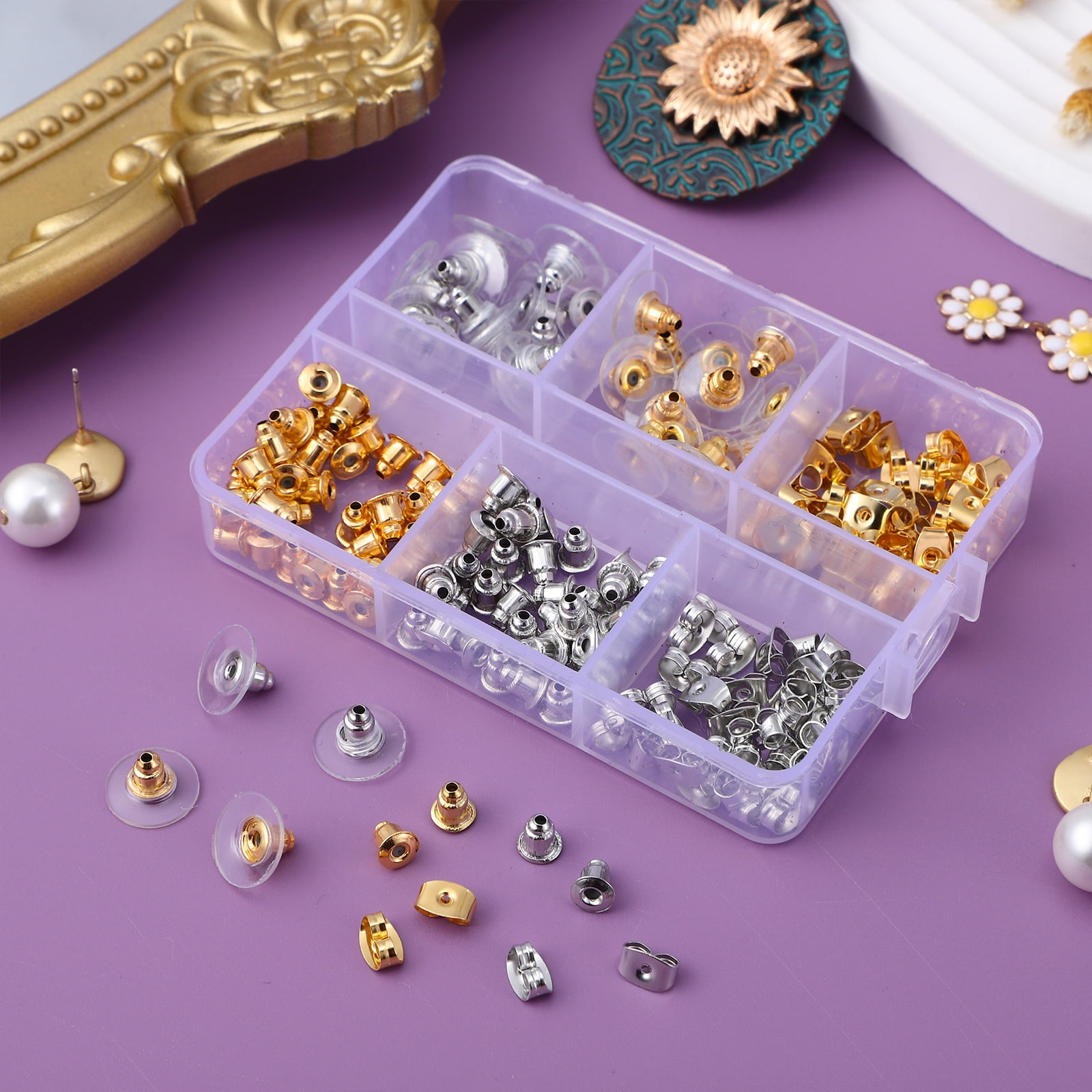 Earring Backs 170 Pcs Earring Backs Rubber Earring Backs Replacements ...
