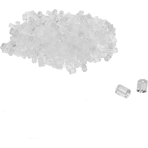 Earring Backs - 500pcs - Earring Backs - Clear with Retail Packaging (2.5mm x 3mm)