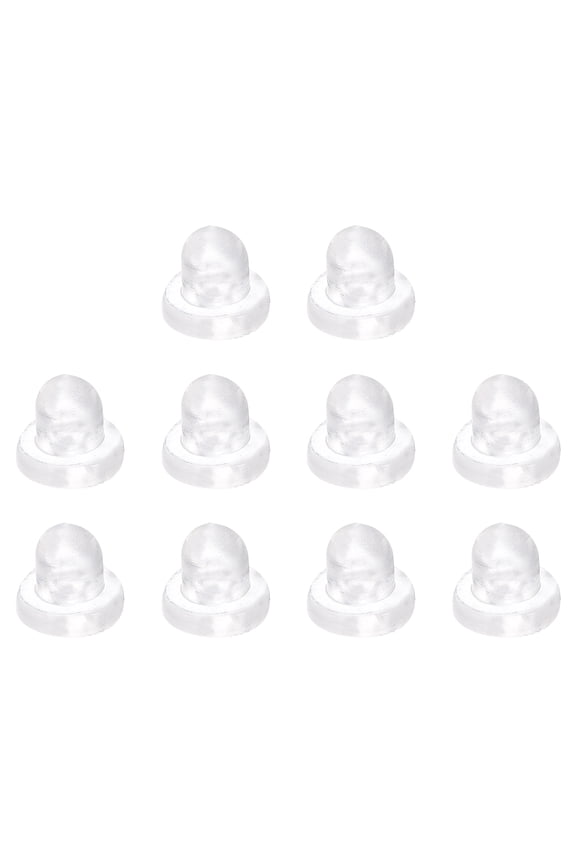 Earring Backs, 50pack Silicone Earring Backs for Studs, Soft Earring Backs for Fish Hook Earring Hoops (Clear,6mm)