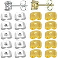 thumbnail image 1 of Earring Backs, Butterfly Earring Backs, 100Pcs/50Pairs Earring Backs Replacement Secure Ear Lockings, Screw on Gold Silver, 1 of 5