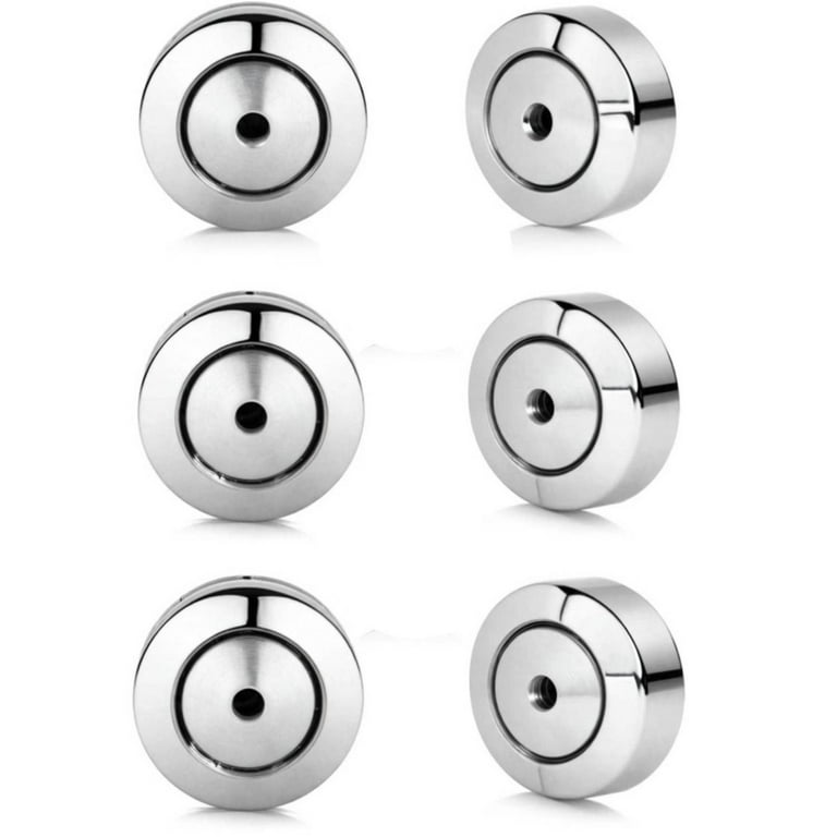 JIACHARMED Earring Backs for Droopy Ears,6PCS Dics Earring Backs for Studs, Heavy Earrings, Secure Pierced Stainless Steel Earring Replacements, Large