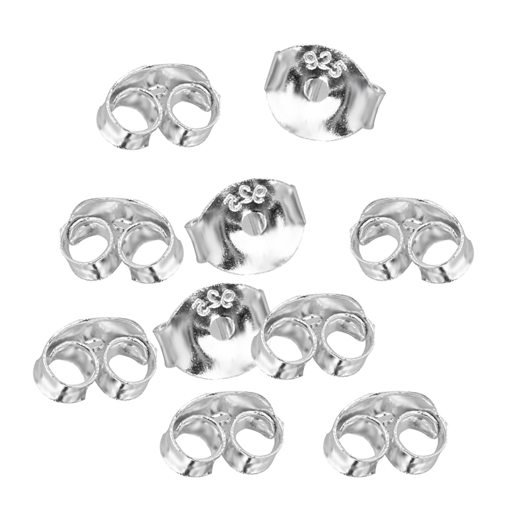 Earring Backs Replacements 925 Sterling ,10Pcs Pierced Earring Backings