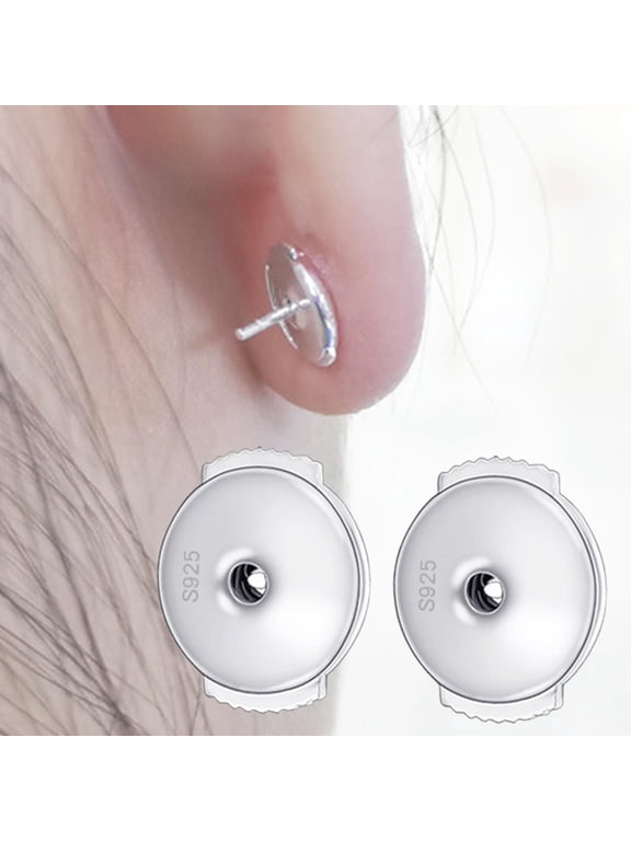 Earring Backs Replacements Plated Backs Locking Stoppers Earring Backs Stopper Earring Ear Gifts DIY Earring Lovers 6mm