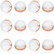 Earring Backs Rubber, Clear Stud Earring Backs Soft Plastic Rose Gold Earring Backs Backings Silicone Pierced Rubber Earring Backs for Wires Earrings (12Pcs)