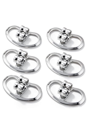 Earring Backs for Droopy Ears Adjustable Heavy Earrings Lifters Backs 6pcs (Silver )