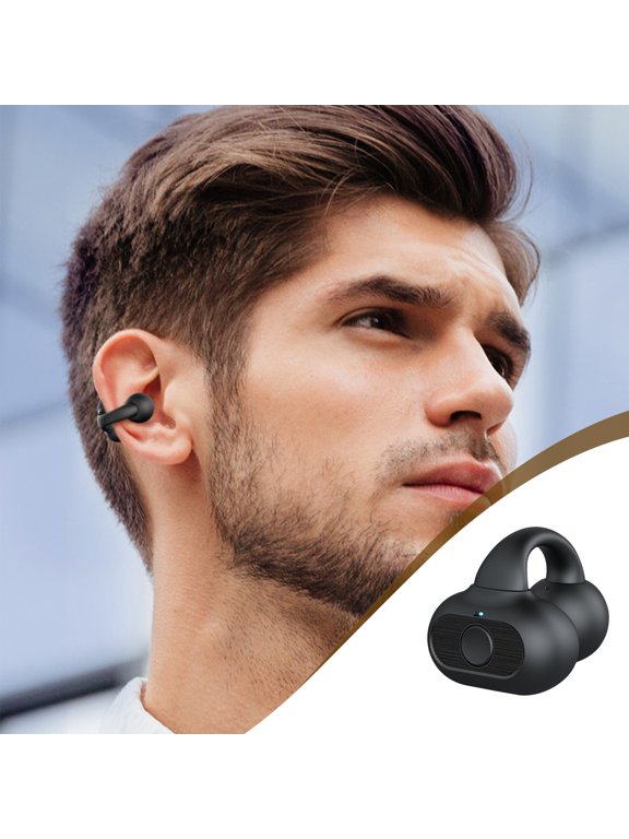 Earring Bluetooth Earbuds - 3.54x2.76x1.4in, Open Ear Clip Headphones, Bluetooth 5.3, 20H Playback, Air Conduction, for Running Sports Men Women