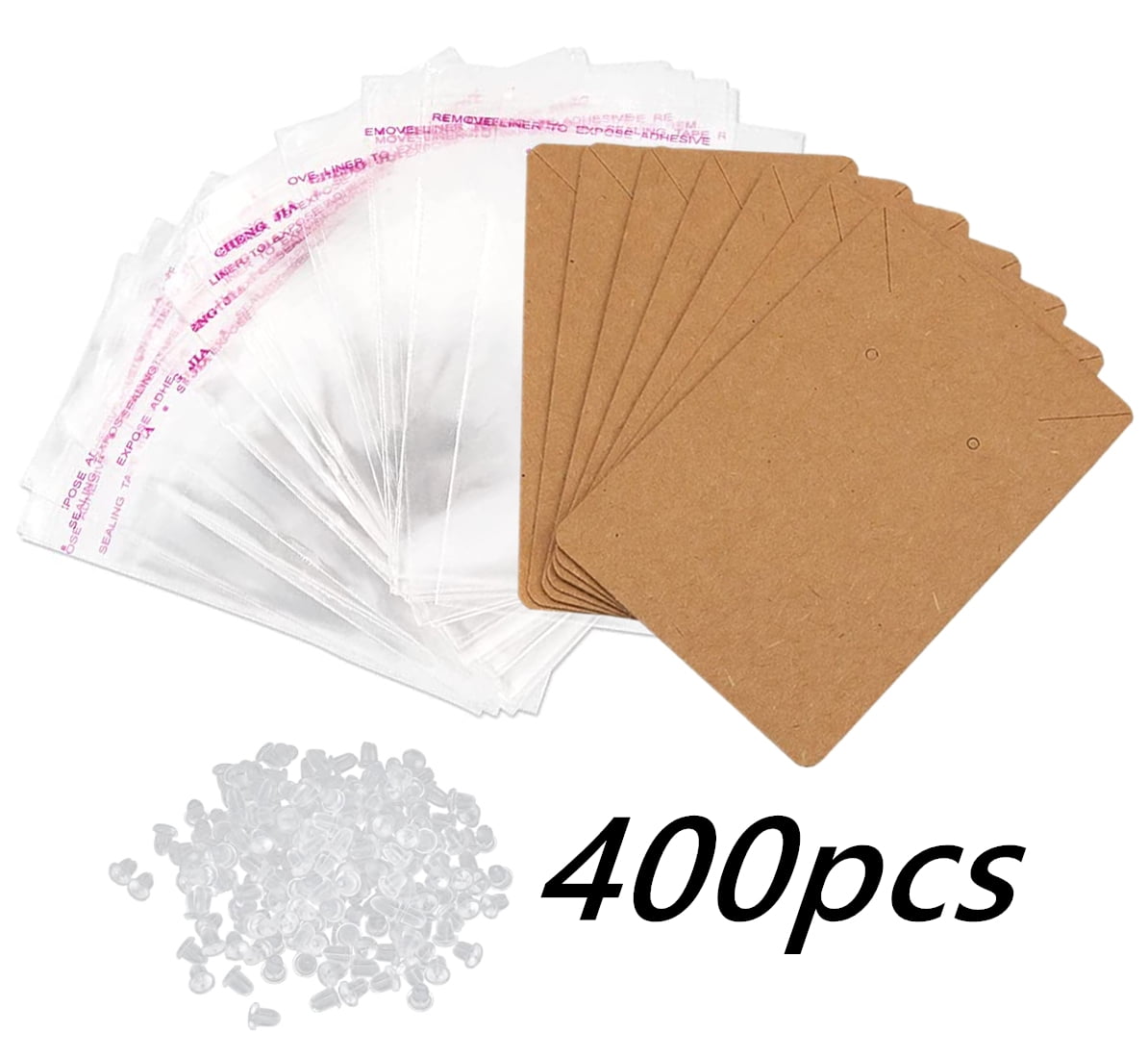50 Set Earring Cards Earring Display Cards with Self-Sealing Bags for Stud  Earrings Dangle Earring