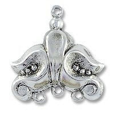 Earring Chandelier 3 Loop 20x18mm Antique Sterling Silver Plated