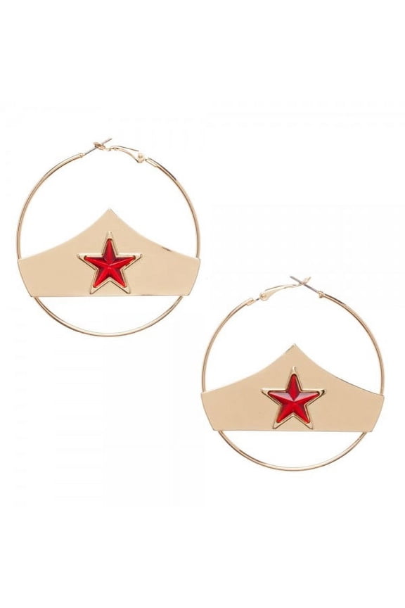 Earring - DC Comics - Wonder Woman Hoop New Licensed eg4iizdco