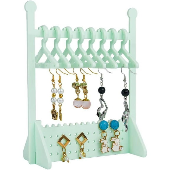 Earring Display Holder Acrylic Jewelry 74 Holes Mini Hanging Hanger Rack Ear Studs Clip on Organizer Storage Stand Showcase for DIY