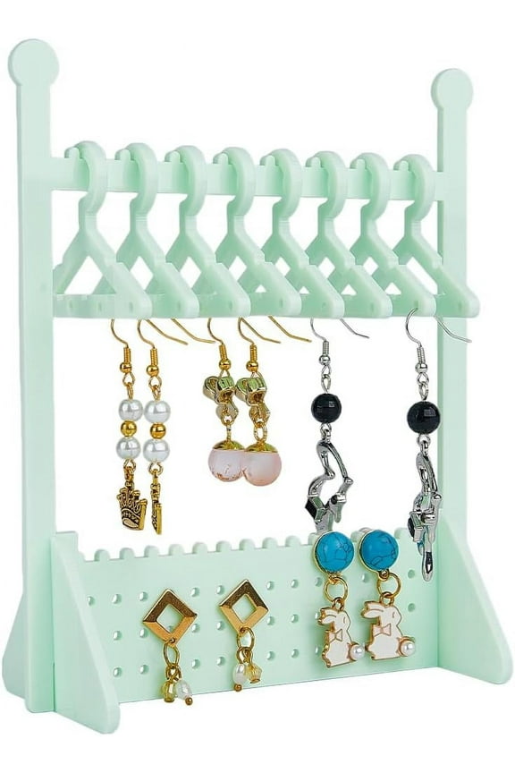 Earring Display Holder Acrylic Jewelry 74 Holes Mini Hanging Hanger Rack Ear Studs Clip on Organizer Storage Stand Showcase for DIY