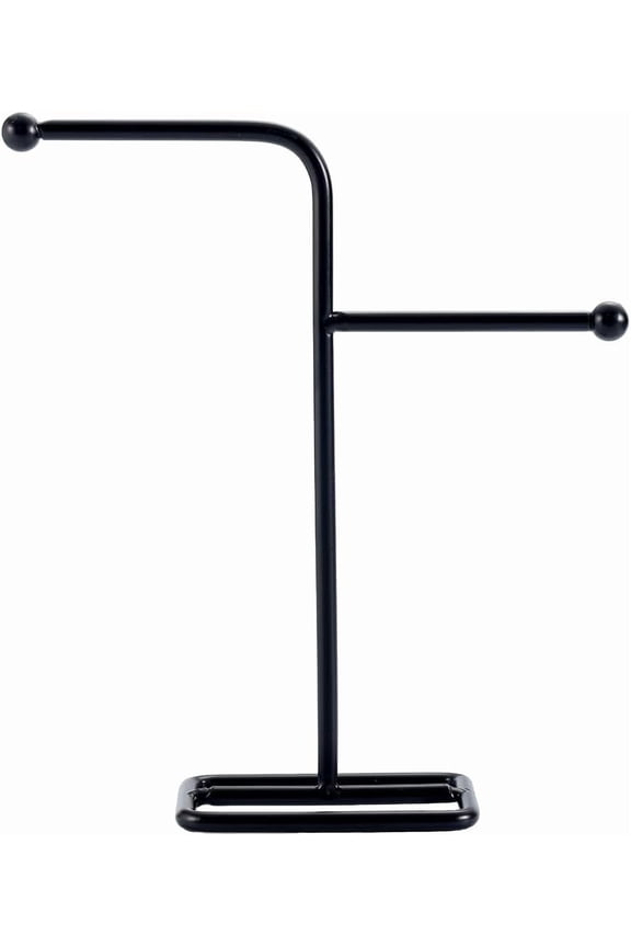 Earring Display Stand Jewelry Display Holder Black Jewelry Towers No Hole Necklace Stand Holder Storage Bangles Rings Earrings Watch Hanging Organizer