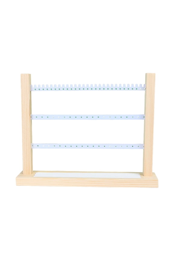 Earring Display Stand Jewelry Organizer Hanging Storage Rack Wood Material for Home Dresser Countertop Women