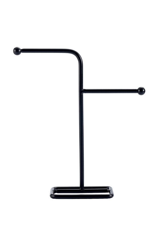 Earring Display StandJewelry Display Holder Black Jewelry Towers No Hole Necklace Stand Holder Storage Bangles Rings Earrings Watch Hanging Organizer