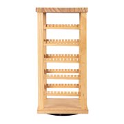 SSWBasics Earring Display - Wood Display Carousel - Rotating