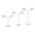 thumbnail image 1 of Earring Holder, 3pcs Earring Stand Earring Display Stands Storage Organizer Metal Rack Leaf for Photography, White, 1 of 5