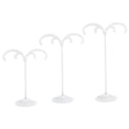 thumbnail image 1 of Earring Holder, 3pcs Earring Stand Earring Display Stands Storage Organizer Metal Rack M for Photography, White, 1 of 5