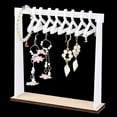 thumbnail image 1 of Earring Holder Rack with Coat Hangers 32 Holes Jewelry Mini Hanger Rack Acrylic Earring Display Stand Earring Closet Ear Stud Holder with Wood Base for Selling Jewelry Storage Women, 1 of 9