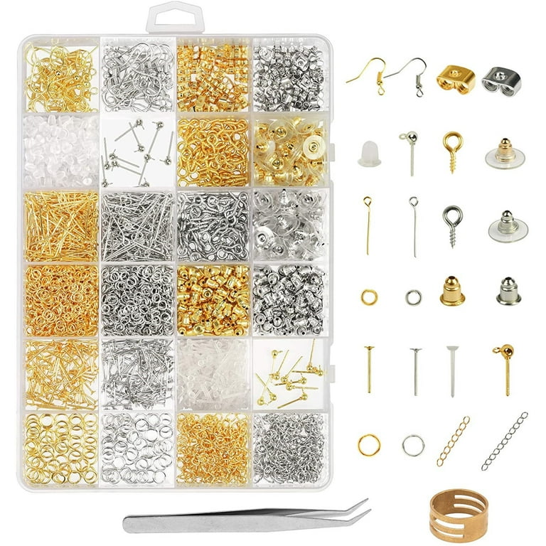 Alloy Accessories Jewelry Findings Set Jewelry Making Tools Copper Wire  Open Jump Rings Earring Hook Jewelry Making Supplies Kit