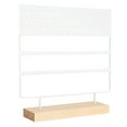 thumbnail image 1 of Earring Organizer, Earring Holder Organizer Stand, Earring Rack, Earrings Display Rack 144 Holes Jewelry Holder Tower with Wooden Tray for Earrings Rings, 1 of 6