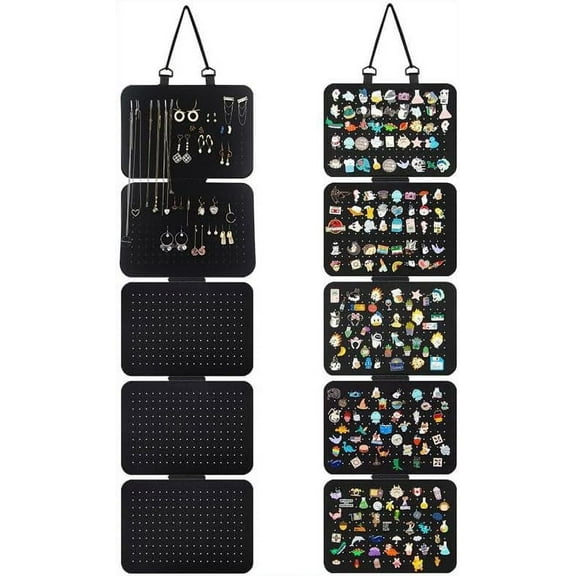 Earring Organizer Storage Holder, 5 Pieces Felt Detachable Hanging Jewelry Organizer, Necklaces Rings Pin Display Board For Women Girls